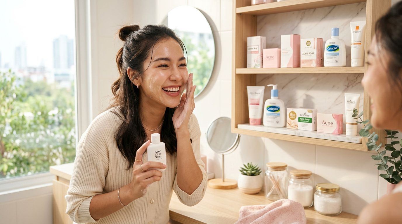 สบู่ลดสิวหน้าใสที่ดีที่สุด 10 ตัว เลือกให้ถูกผิวและไม่มีสิวกวนใจอีกต่อไป สบู่ลดสิวหน้าใสที่ดีที่สุด 10 ตัว เลือกให้ถูกผิวและไม่มีสิวกวนใจอีกต่อไป