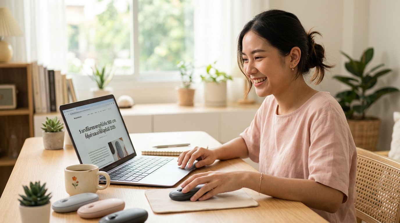 5 เมาส์ไร้สายราคาถูกไม่เกิน 500 บาท ที่คุ้มค่าและน่าใช้ที่สุดในปี 2025 5 เมาส์ไร้สายราคาถูกไม่เกิน 500 บาท ที่คุ้มค่าและน่าใช้ที่สุดในปี 2025