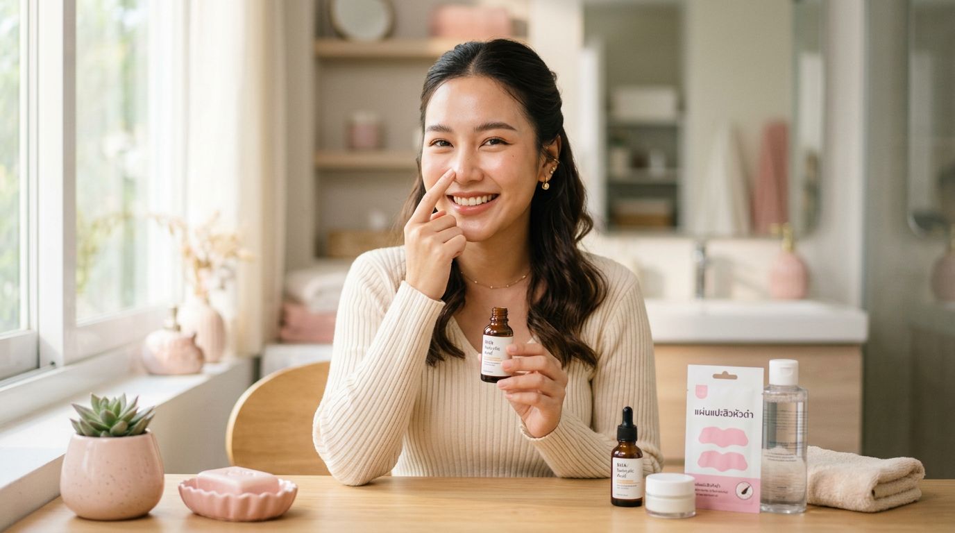 สิวหัวดำที่จมูกไม่หายสักที สาเหตุที่แท้จริงและวิธีแก้ด้วยแผ่นแปะและสกินแคร์ที่ได้ผลจริง สิวหัวดำที่จมูกไม่หายสักที สาเหตุที่แท้จริงและวิธีแก้ด้วยแผ่นแปะและสกินแคร์ที่ได้ผลจริง